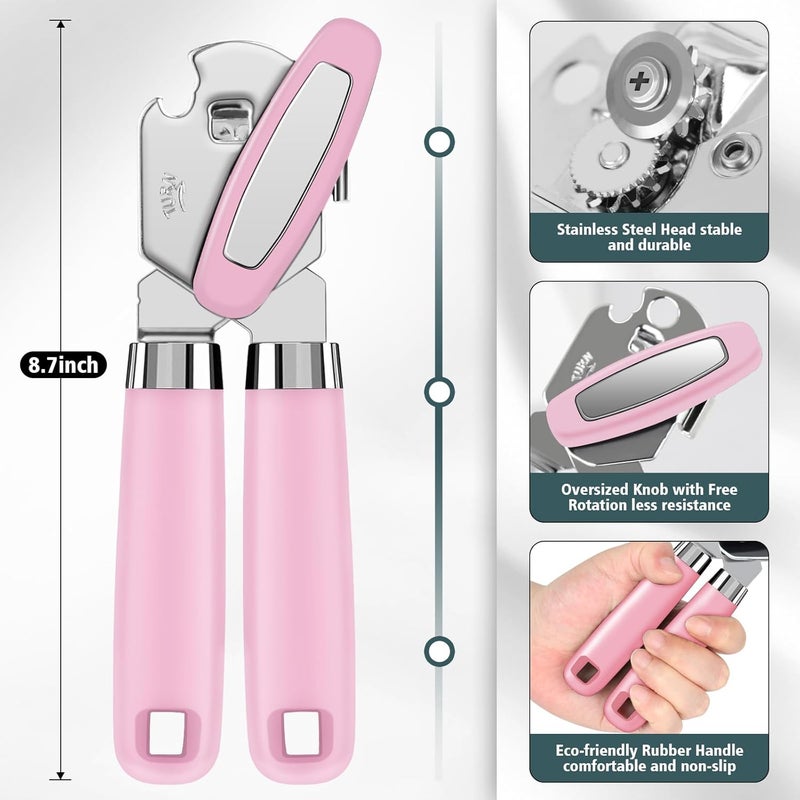 Yannier Multifunctional Heavy Duty Can Opener Manual Smooth Edge Can Opener and Bottle Openers with Magnet Durable Sharp Cutting Blade Comfortable Handle Big Effort-Saving Knob Kitchen Tool - Image 2
